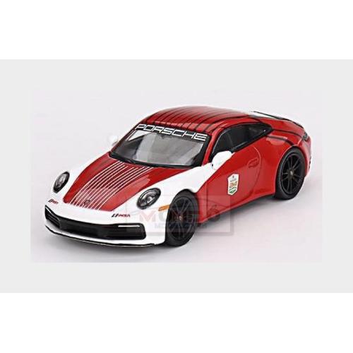 1:64 MINI-GT Porsche 911 992 Carrera S Coupe Safety Car 24H Daytona Lhd 2023 Red White MGT00699-L