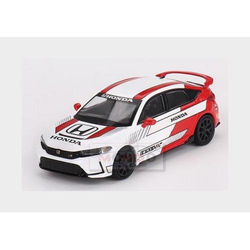 1:64 MINI-GT Honda Civic Type-R Pace Car Lhd 2023 White Red MGT00721-L