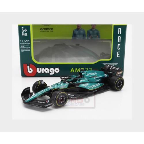 1:43 BURAGO Aston Martin F1 Amr23 Team Aramco Cognizant #18 Season 2023 Lance Stroll Green BU38090-S