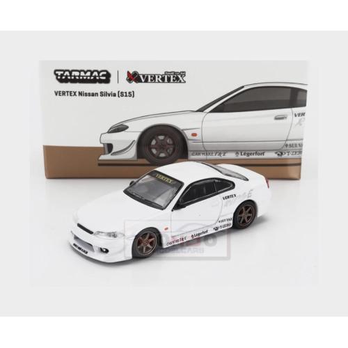 1:64 TARMAC Nissan Silvia (S15) Coupe Vertex 1999 White T64G-023-WH