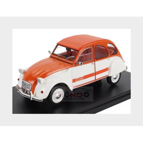 1:24 EDICOLA Citroen 2Cv Spot 1976 White Orange ABCIT054