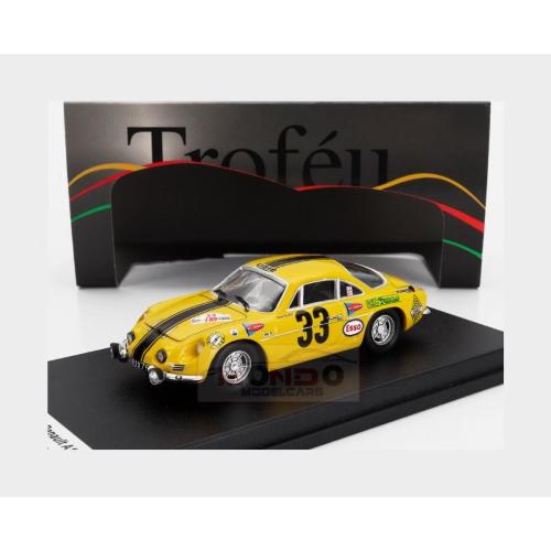 1:43 TROFEU Renault A110 Alpine (Night Version) #3 Rally Tap 1968 Dan Blain Christian Melville Yellow Black TRFRAL131