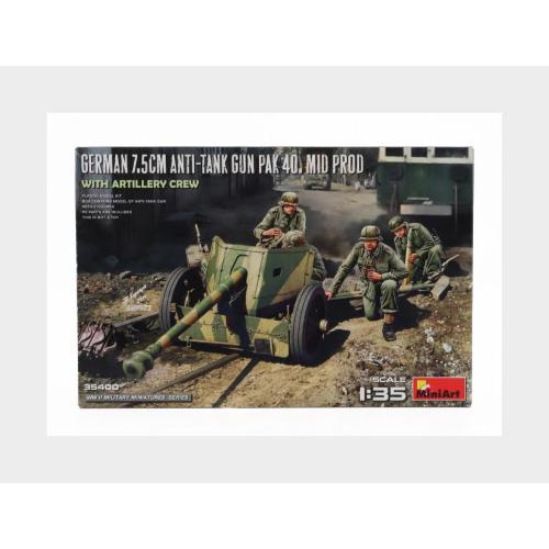 1:35 MINIART Accessories German 7.5Cm Anti-Tank Gun Military 1945 Kit MA35400