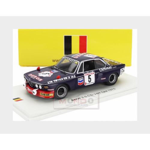 1:43 SPARK Bmw 3.0 Csi Team Imecanauto #5 24H Spa 1975 Jeannot Sauvage Jean Paul Rieu SB641