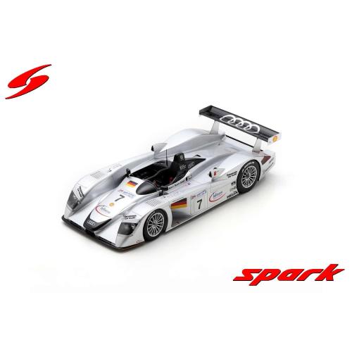 1:18 SPARK Audi R8 3.6L Turbo V8 Team Audi Sport Joest #7 3Rd 24H Le Mans 2000 Michele Alboreto Rinaldo Capello Christian Abt With Showcase 18S839