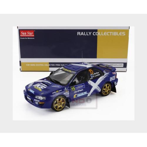 1:18 SUNSTAR Subaru Impreza 555 #15 Rally Mythical Cars 2023 Alister Mcrae Stuart Loudon Logiman Blue White SS5529