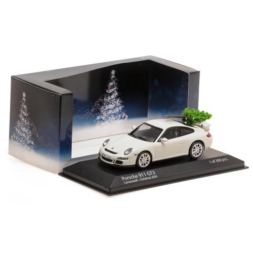 1:43 MINICHAMPS Porsche 911 Gt3 2006 White With Christmas Tree Christmas 2024 400065405