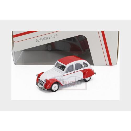 1:64 SCHUCO Citroen 2Cv 1976 White Red 452037200