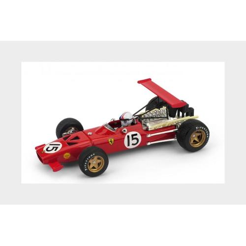 1:43 BRUMM Ferrari F1 312 #15 Spain Gp 1969 Chris Amon With Driver Figure Red White R301-CH