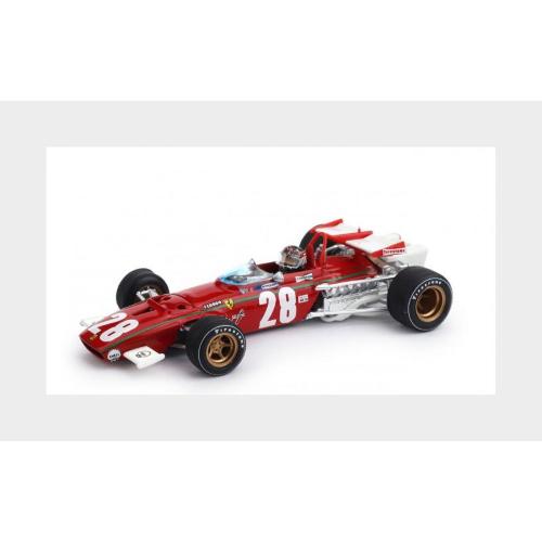 1:43 BRUMM Ferrari F1 312B #28 Belgium Gp 1970 Ignazio Giunti With Driver Figure Red White R444B-CH