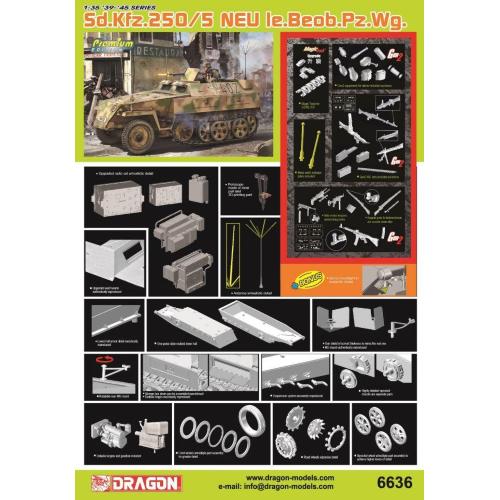 1:35 DRAGON Sd.Kfz.250/5 Neu Pz.Beob.Pz.Wg. Kit DR6636