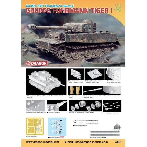 1:72 DRAGON Sd.Kfz.181 Pz.Kfpw.Vi Ausf.E Gruppe Fehr. Tiger I Kit DR7368