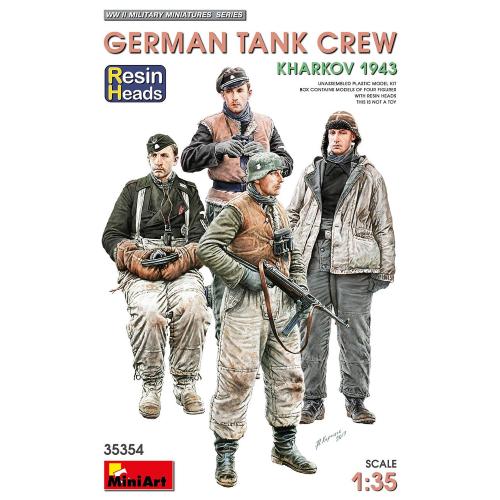 1:35 MINIART German Tank Crew.Kharkov 1943. Resin Heads Kit MA35354