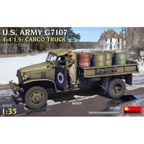 1:35 MINIART U.S. Army G7107 4X4 1,5T Cargo Truck Kit MA35380