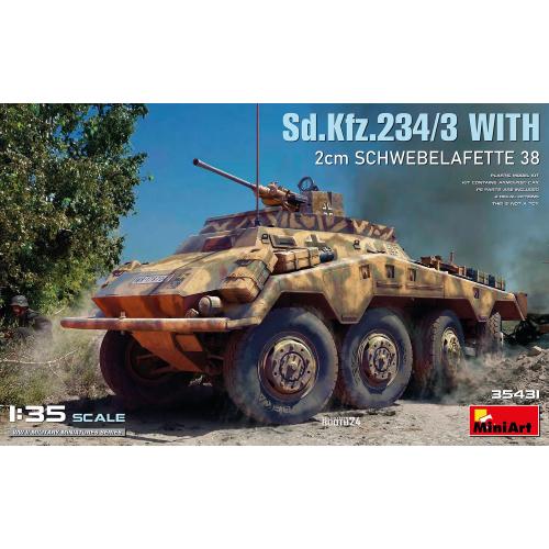 1:35 MINIART Tank Sd.Kfz. 234Kit3 Military 1945 Kit MA35431
