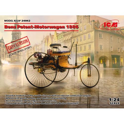 1:24 ICM KIT Benz Patent-Motorwagen 1886 Easy Version = Plastic Wheel-Spokes Kit ICM24042