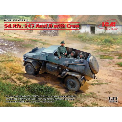 1:35 ICM KIT Sd.Kfz. 247 Ausf.B With Crew Kit ICM35111