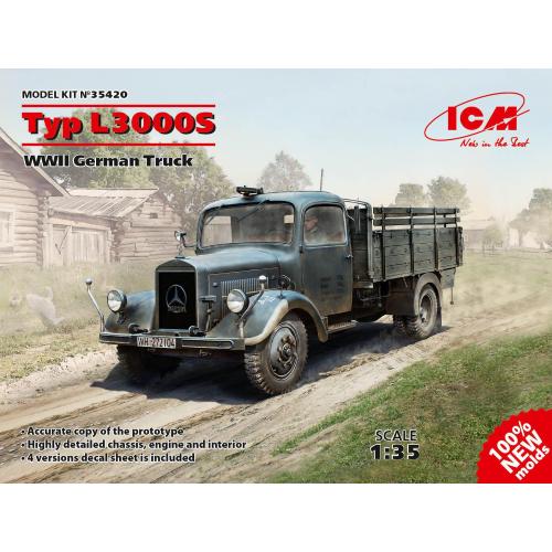 1:35 ICM KIT Typ L3000S Wwii German Truck Kit ICM35420