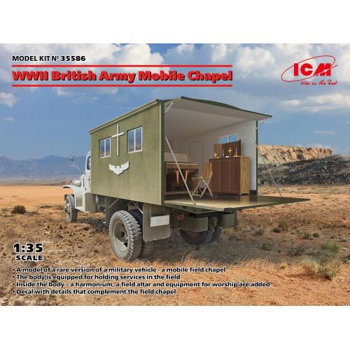 1:35 ICM KIT Wwii British Army Mobile Chapel Kit ICM35586