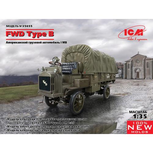 1:35 ICM KIT Fwd Type B Wwi Us Army Truck Kit ICM35655