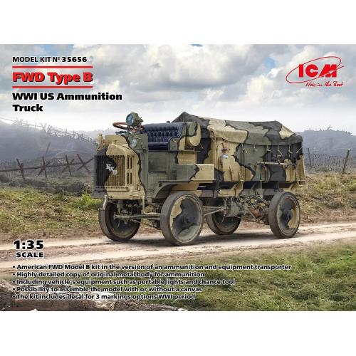 1:35 ICM KIT Fwd Type B Wwi Us Ammunition Truck Kit ICM35656