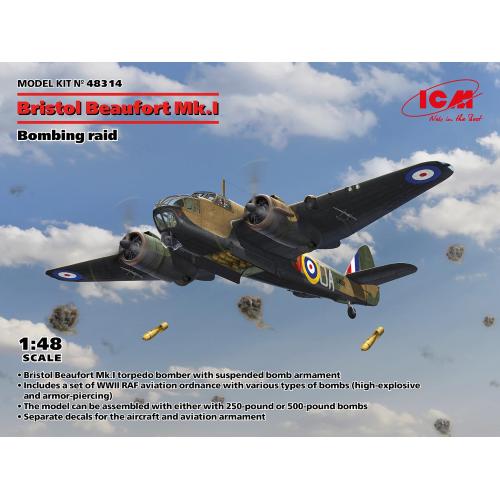 1:48 ICM KIT Bristol Beaufort Mk.I. Bombing Raid Kit ICM48314