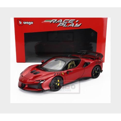 1:18 BURAGO Ferrari Sf90Xx Stradale 2024 Rosso Magma Red Met Black Opening BU16020-1802011
