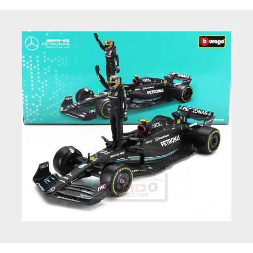 1:24 BURAGO Mercedes Gp F1 W14 Team Mercedes-Amg Petronas Formula One #44 Season 2023 Lewis Hamilton Matt Black BU28037-HAM