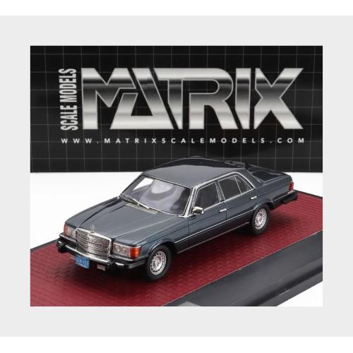 1:43 MATRIX Mercedes Benz S-Class 300Sd Turbodiesel (W116) Usa Version 1977 Blue Met MX11302-223
