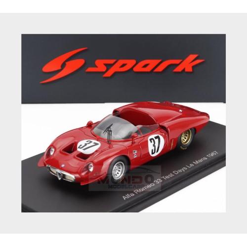 1:43 SPARK Alfa Romeo 33 Spider #37 Test 24H Le Mans 1967 S8799