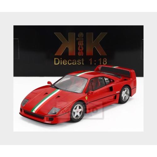 1:18 KK SCALE Ferrari F40 Italian Stripes 1987 Red KKDC180696