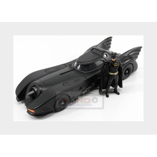 1:24 JADA Batman Batmobile Movie 1989 With Batman Figure Matt Black 253215002-98260