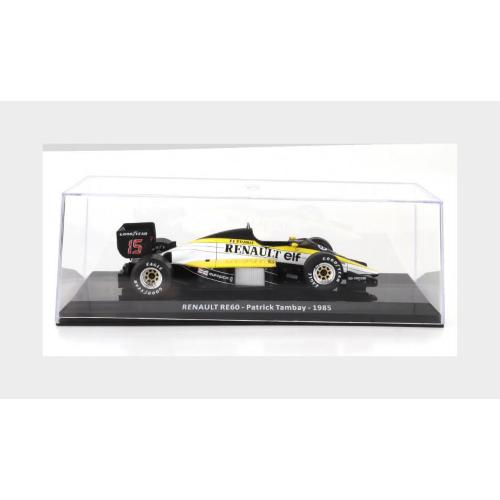 1:24 EDICOLA Renault F1 Re60 #15 Season 1985 Patrick Tambay Con Vetrina With Showcase Black Yellow White MW2ALA0075