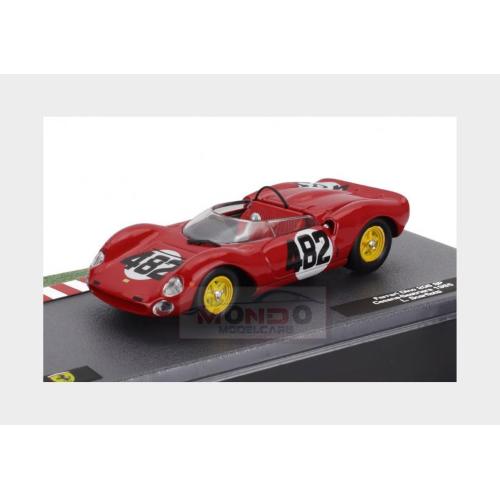 1:43 EDICOLA Ferrari 206Sp Dino Spider Team Scuderia Ferrari Sefac #482 Winner Cesana Sestriere 1965 Ludovico Scarfiotti Red MQ1ALA0068