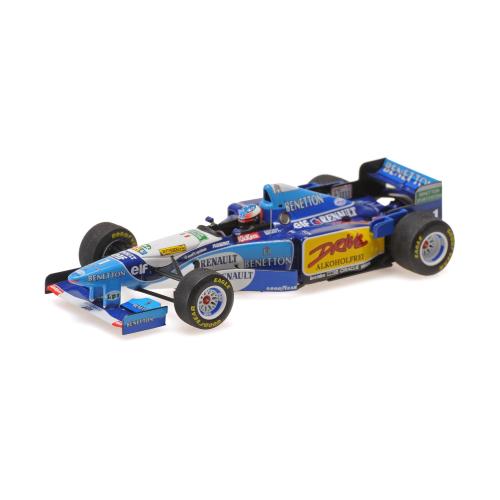 1:43 MINICHAMPS Benetton F1 B195 Team Mild Seven Renault #1 World Champion Winner French Gp 1995 Michael Schumacher Blue Yellow 517950701
