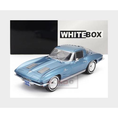 1:24 WHITEBOX Chevrolet Corvette (C2) Stingray 1963 Light Blue Met WB124232