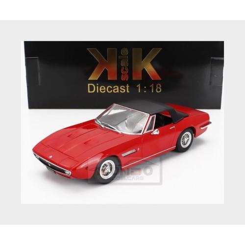 1:18 KK SCALE Maserati Ghibli Spider Cabriolet Open 1970 Spoked Rims Cerchio A Raggio Red KKDC181301