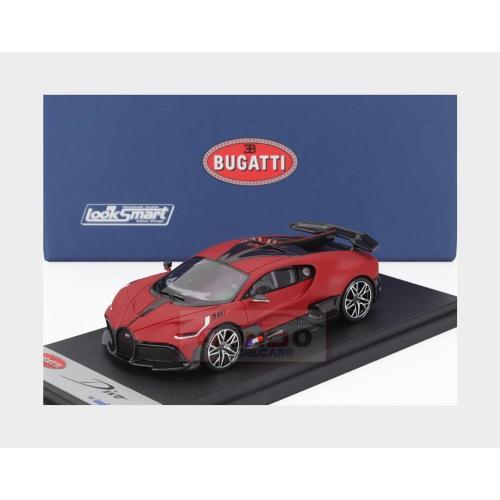 1:43 LOOKSMART Bugatti Divo 2020 Italian Matt Red Black LS497E