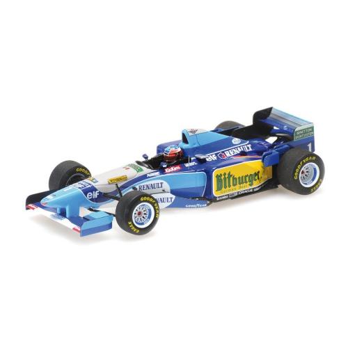 1:43 MINICHAMPS Benetton F1 B195 Team Mild Seven Renault #1 World Champion Winner Pacific Gp 1995 Michael Schumacher Blue Yellow 517951501