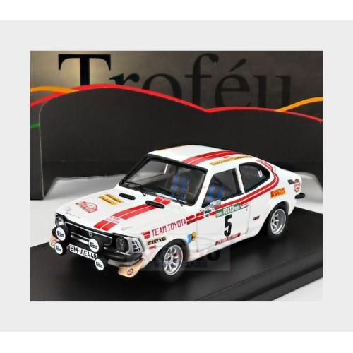1:43 TROFEU Toyota Corolla Levin (Night Version) #5 Rally Portugal 1976 H.Mikkola J.Todt White Red TRRAL119