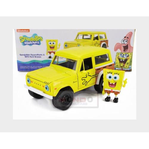 1:24 JADA Ford Usa Bronco With Squarepants Spongebob Figure 1973 Yellow 253255081-35467