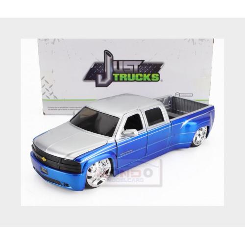 1:24 JADA Chevrolet Silverado Pick-Up Dually 1999 Blue Silver JADA35588