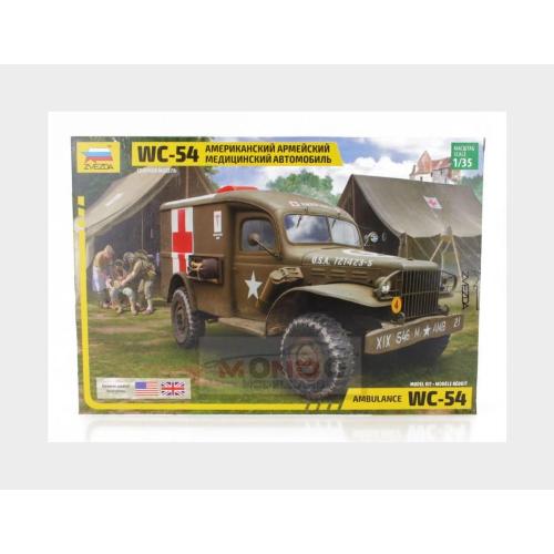 1:35 ZVEZDA Dodge Wc54 4X4 Truck Military Ambulance 1944 Kit ZS3711