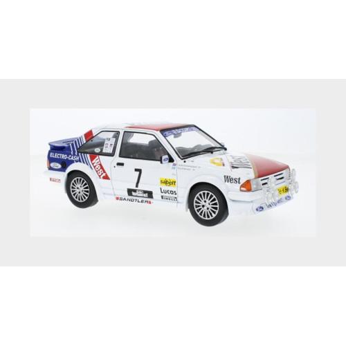 1:18 MCG Ford England Escort Mkiii Rs Turbo (Night Version) #7 Rally Haspengouw 1985 Stig Andervang Andre Schoonenwolf MCG18421