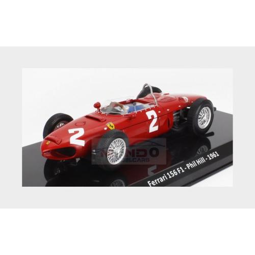 1:24 EDICOLA Ferrari F1 156 #2 World Champion Season 1961 Phil Hill With Showcase Red MY3ALA0027