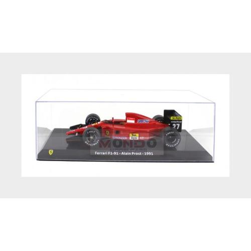 1:24 EDICOLA Ferrari F1 F1-91 #27 Season 1991 Alain Prost With Showcase Red Black MY3ALA0037