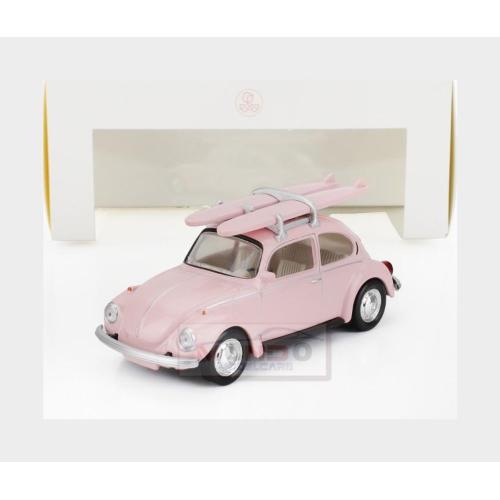 1:43 NOREV Volkswagen Beetle Coccinelle 1973 With Surfing Board Pink NV430401-8