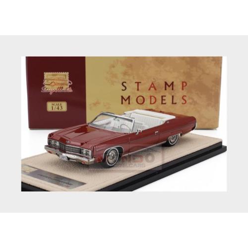 1:43 STAMP-MODELS Chevrolet Caprice Convertible Open Roof 1973 Dark Red Met STM731005