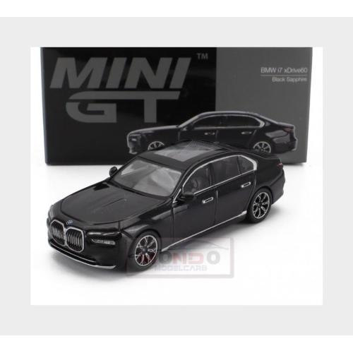 1:64 MINI-GT Bmw 7-Series I7 Edrive50 2023 Black MGT00802-L