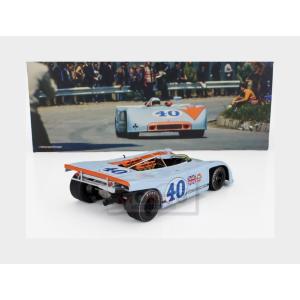 1:18 WERK83 Porsche 908/03 Team Gulf #40 2Nd Targa Florio 1970 Pedro Rodriguez Leo Kinnunen Light Blue Orange W18031004
